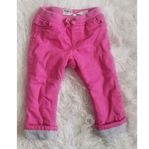 Fleece-Lined Straight Jeans